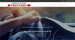 Desktop Screenshot of certifiedautomotivesc.com